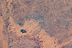 ISS-64 Sakakah oasis city, Saudi Arabia
